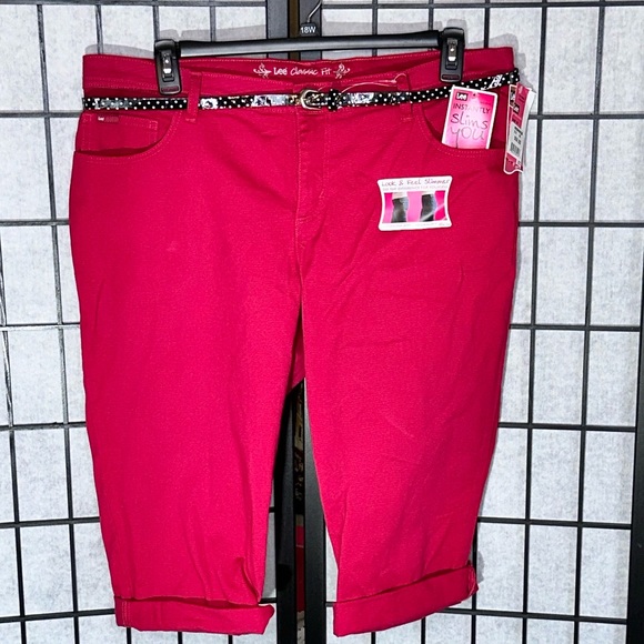 NWT Lee classic fit crop pink jeans 16 slimming - Picture 8 of 8